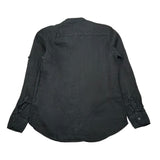 Over-D Camicia Tinta Unita con Collo Coreano per Bambino MEUUE NERO OVER-D 
