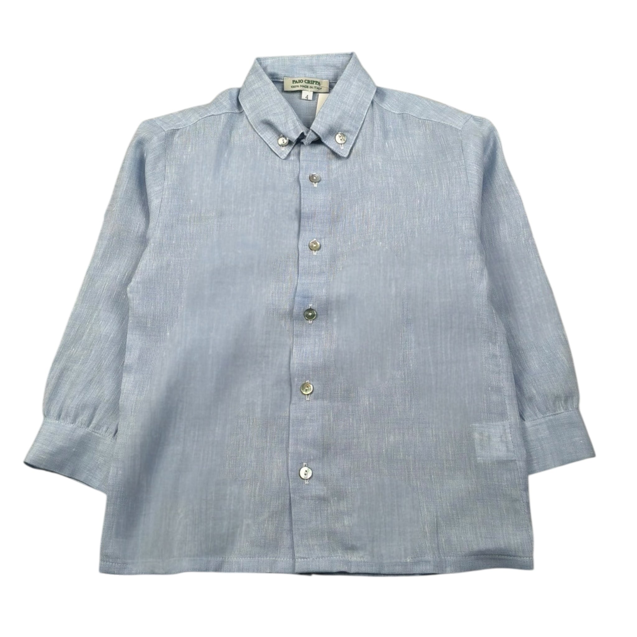 Paio Crippa Camicia Manica Lunga Tinta Unita per Neonato TAMBURON AZZURRO PAIO CRIPPA 