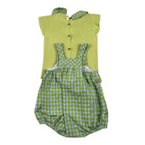 Pangasa Completo 2 Pezzi T-Shirt-Salopette per Neonata 2531870 VERDE PANGASA 
