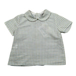 Pangasa Camicia Tinta Unita con Fantasia A Quadri per Neonato 2582303 BIANCO PANGASA 