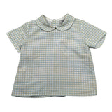 Pangasa Camicia Tinta Unita con Fantasia A Quadri per Neonato 2582303 BIANCO PANGASA 