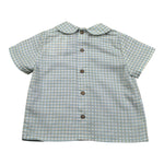 Pangasa Camicia Tinta Unita con Fantasia A Quadri per Neonato 2582303 BIANCO PANGASA 