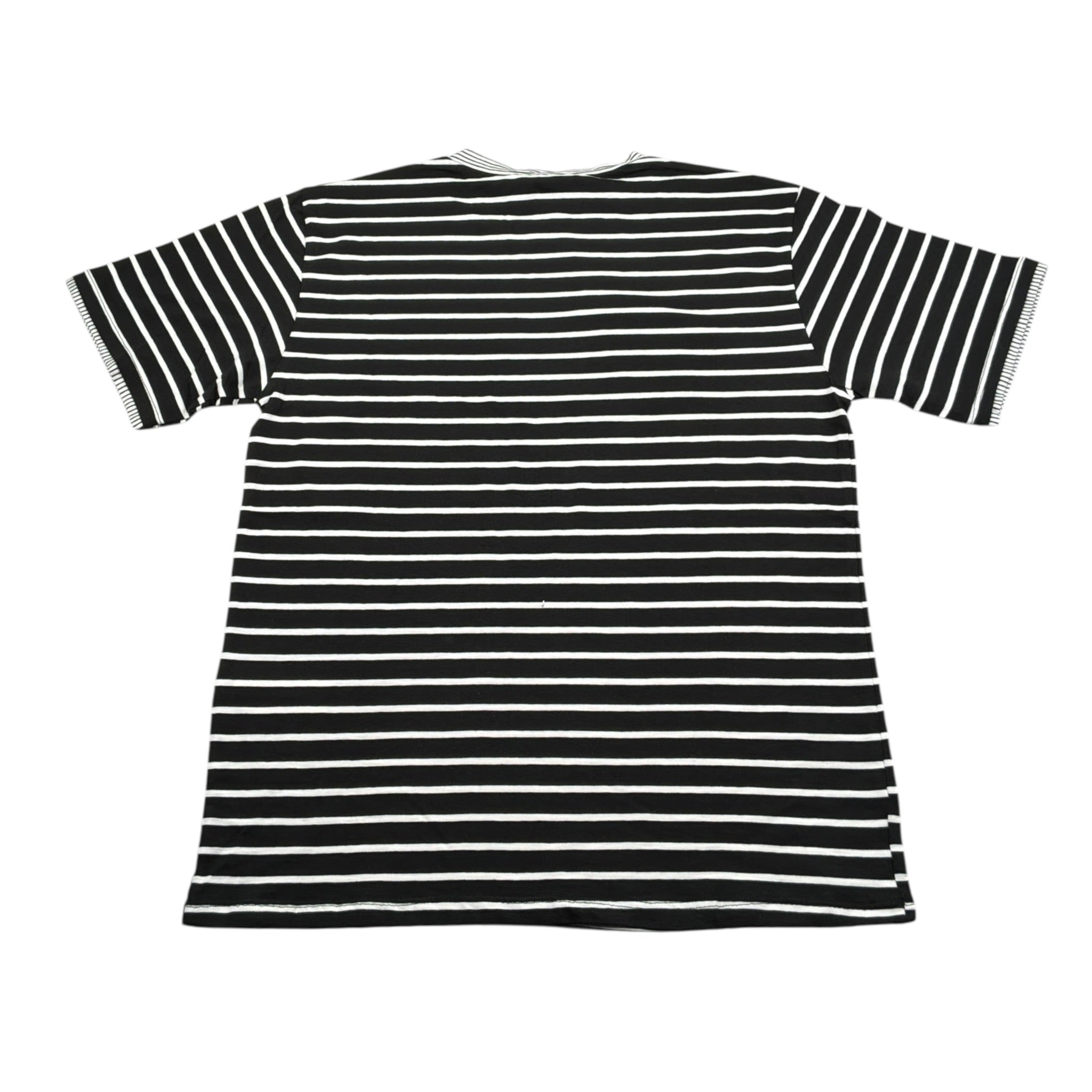 Paolo Pecora T-Shirt Girocollo tinta unita con Stampa A Righe Nero per Bambino P2668 NERO PAOLO PECORA 