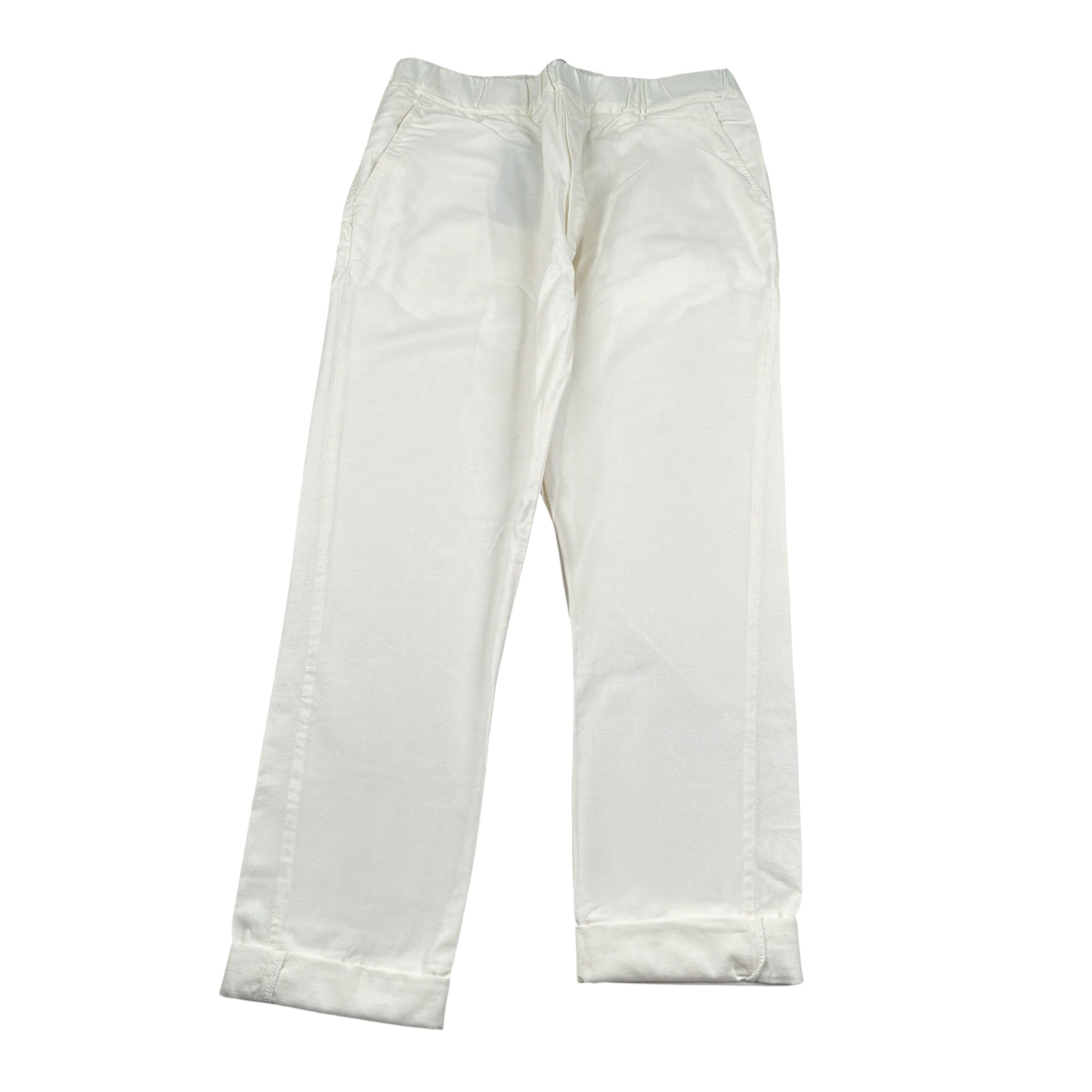 Paolo Pecora Pantalone tinta unita con Elastico In Vita Bianco per Bambino PP3302 BIANCO PAOLO PECORA 