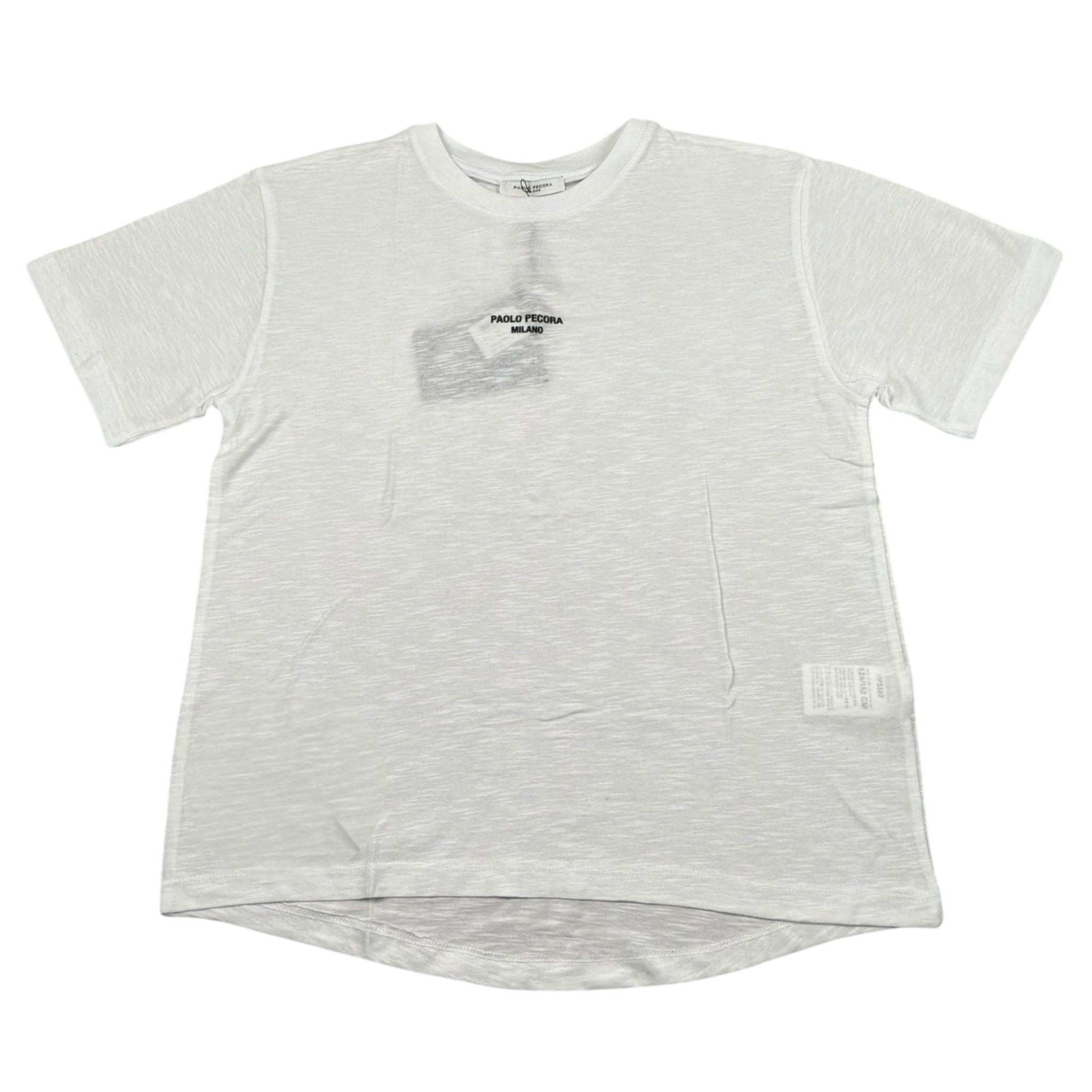Paolo Pecora T-Shirt Girocollo Tinta Unita per Bambino PP3367 BIANCO PAOLO PECORA 