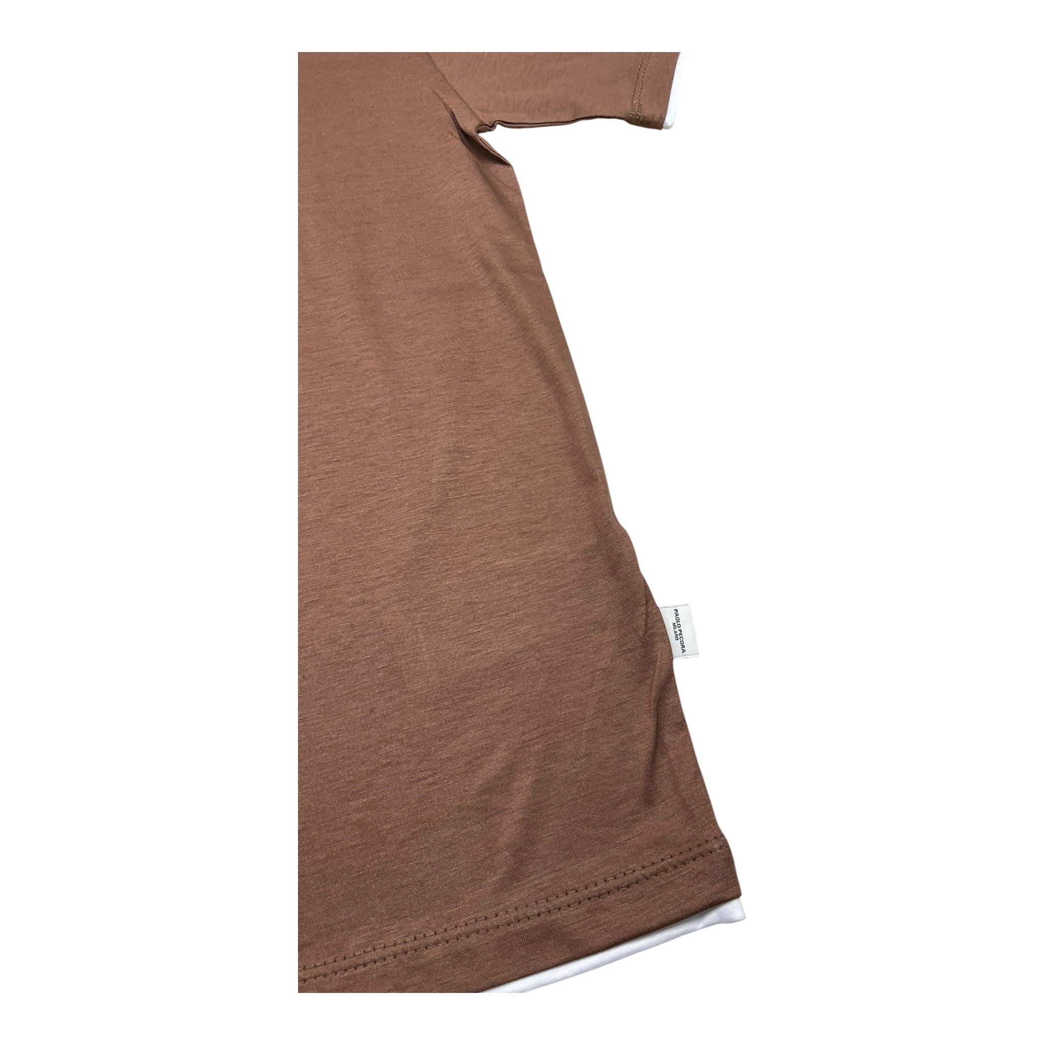 Paolo Pecora T-Shirt Girocollo Tinta Unita per Bambino PP3926 MARRONE PAOLO PECORA 