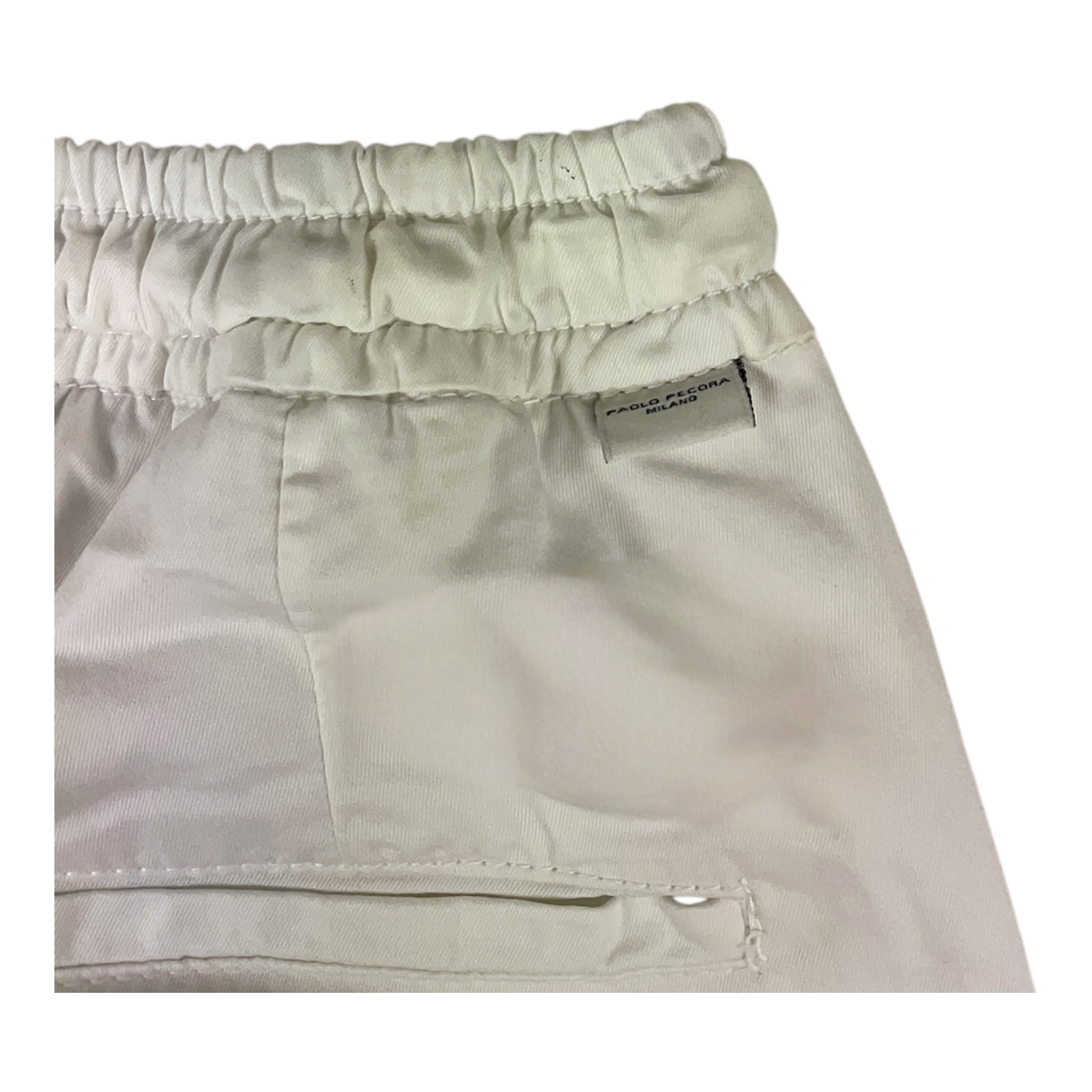Paolo Pecora Pantalone Tinta Unita con Elastico In Vita per Bambino PP3997 PANNA PAOLO PECORA 