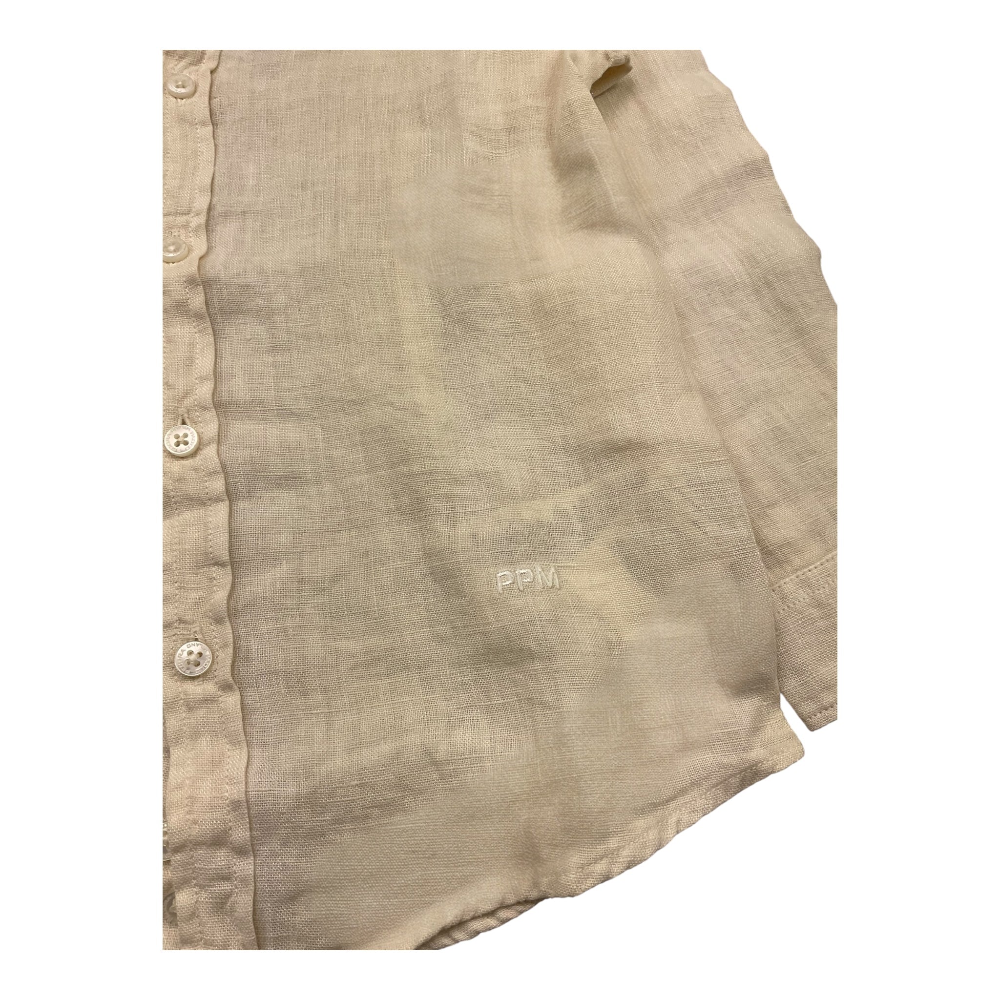 Paolo Pecora Camicia Manica Lunga Tinta Unita Collo Coreano per Bambino PP4031 AVORIO PAOLO PECORA 