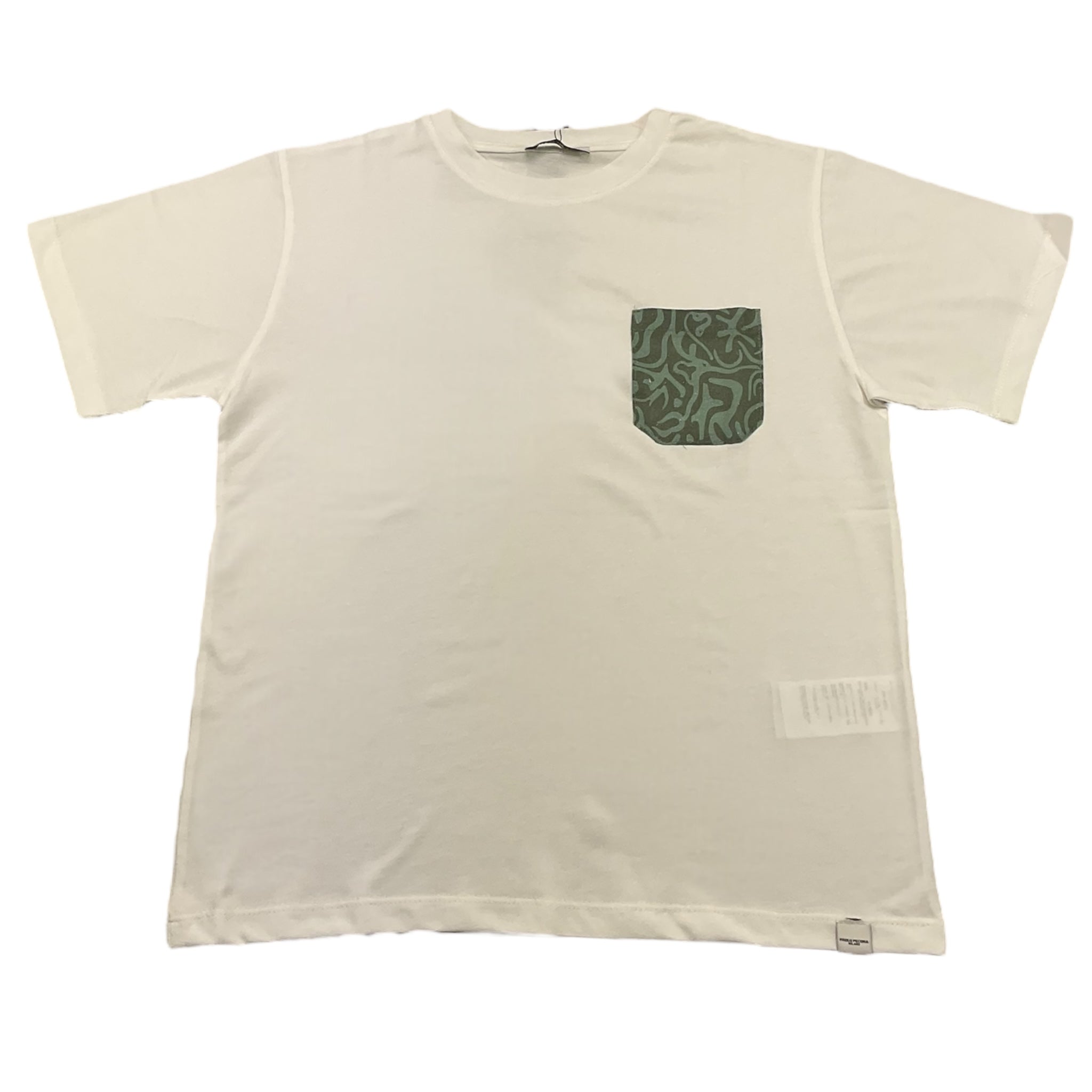 Paolo Pecora T-Shirt Girocollo Tinta Unita con Taschino per Bambino PP4055 BIANCO PAOLO PECORA 