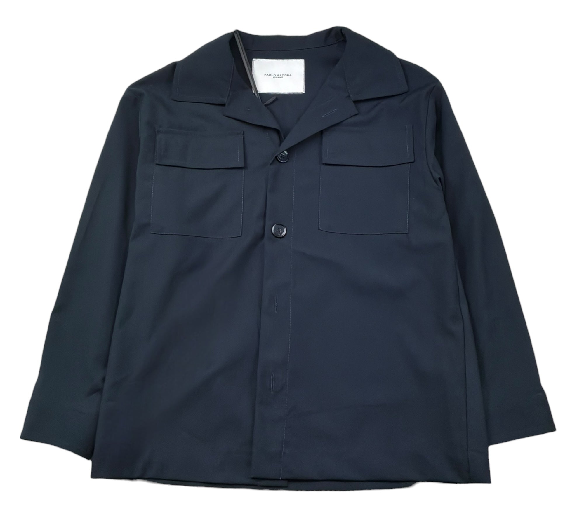 Paolo Pecora Camicia Manica Lunga Tinta Unita con Tasconi per Bambino PP4193 BLU PAOLO PECORA 