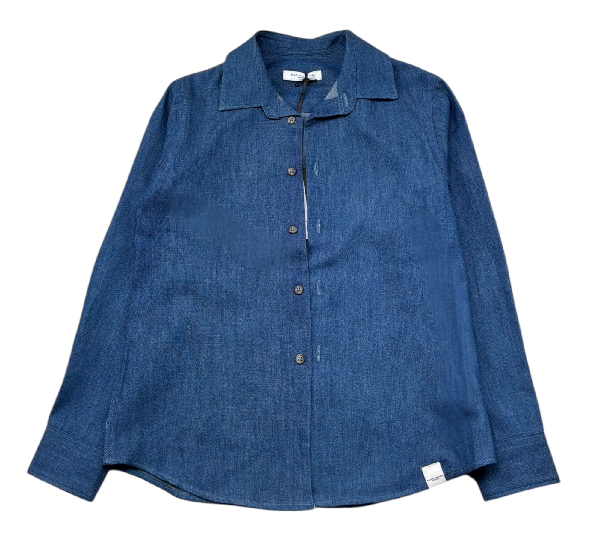 Paolo Pecora Camicia Manica Lunga Tinta Unita per Bambino PP4257 BLU PAOLO PECORA 
