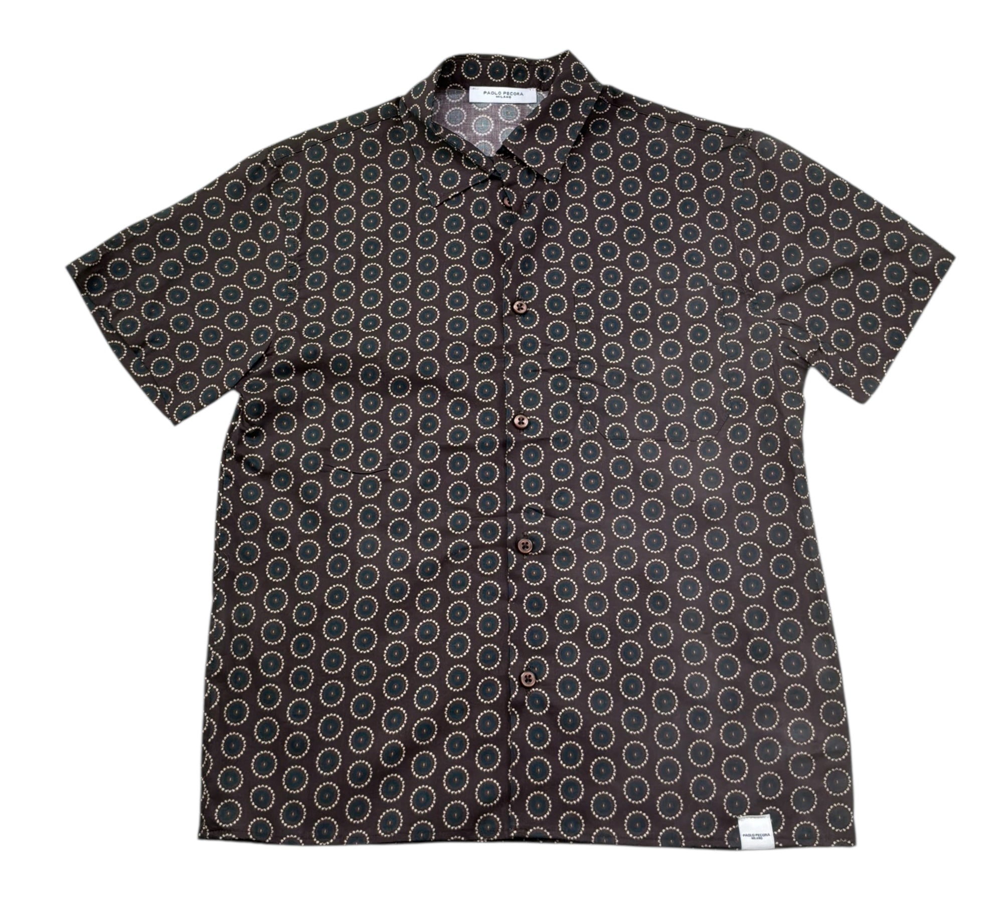 Paolo Pecora Camicia Mezza Manica Tinta Unita per Bambino PP4289 MARRONE PAOLO PECORA 