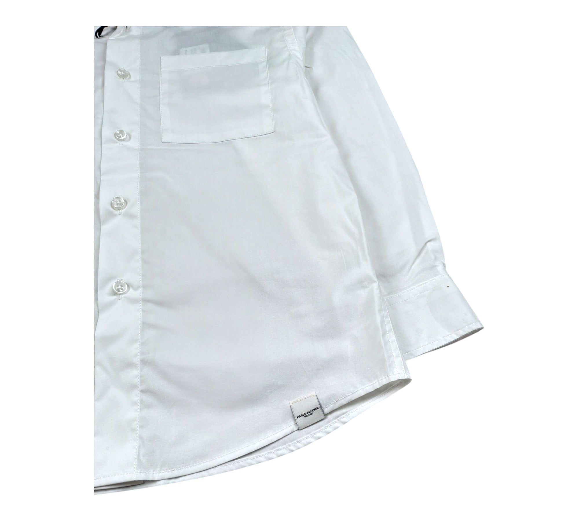 Paolo Pecora Camicia Manica Lunga Tinta Unita per Bambino PP4344 BIANCO PAOLO PECORA 