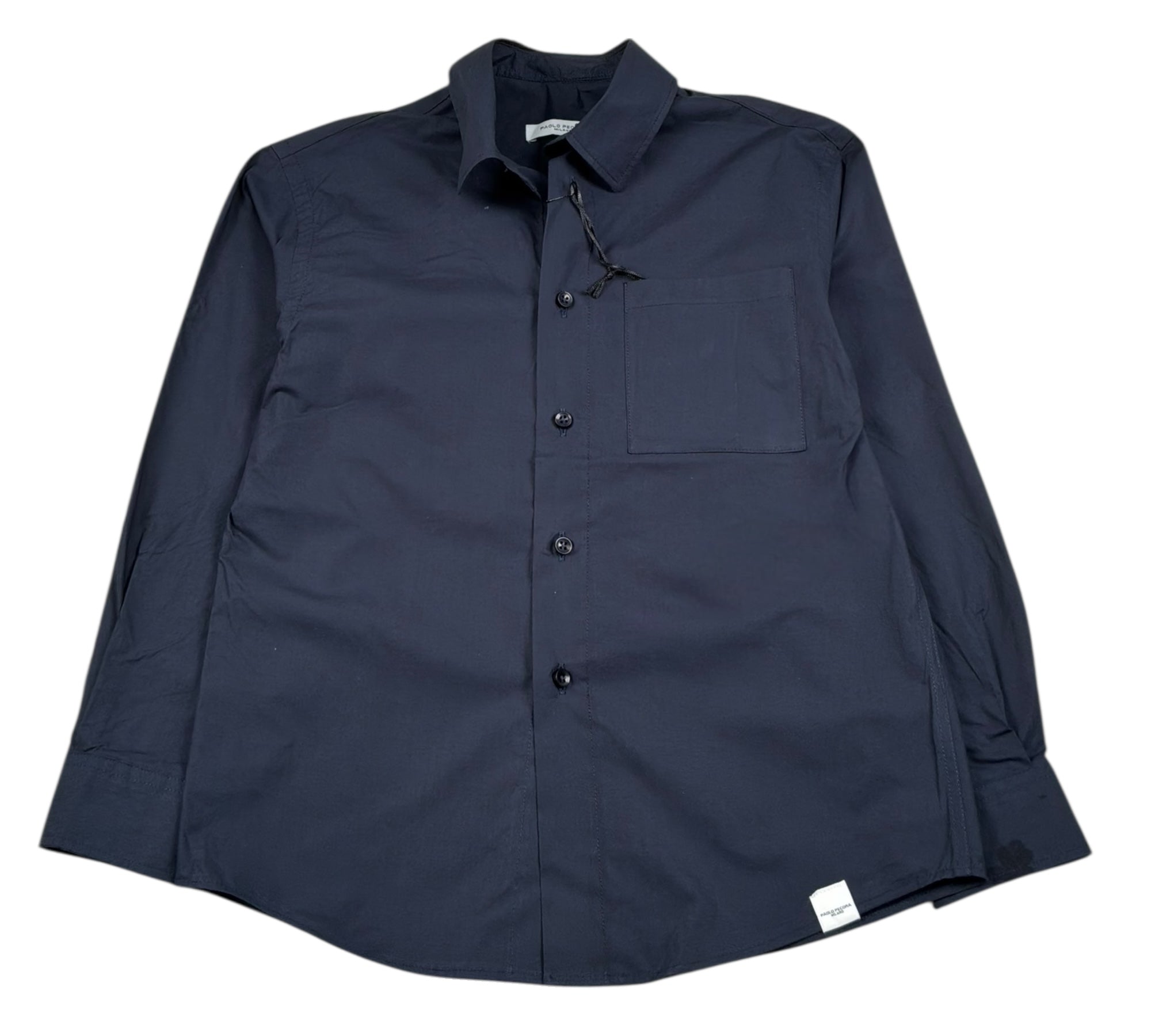 Paolo Pecora Camicia Manica Lunga Tinta Unita per Bambino PP4344 BLU PAOLO PECORA 