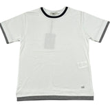 Paolo Pecora T-Shirt Girocollo Tinta Unita con Profili In Contrasto per Bambino PP4349 BIANCO PAOLO PECORA 