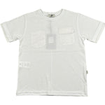 Paolo Pecora T-Shirt Girocollo Tinta Unita con Taschini per Bambino PP4351 BIANCO PAOLO PECORA 
