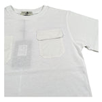 Paolo Pecora T-Shirt Girocollo Tinta Unita con Taschini per Bambino PP4351 BIANCO PAOLO PECORA 