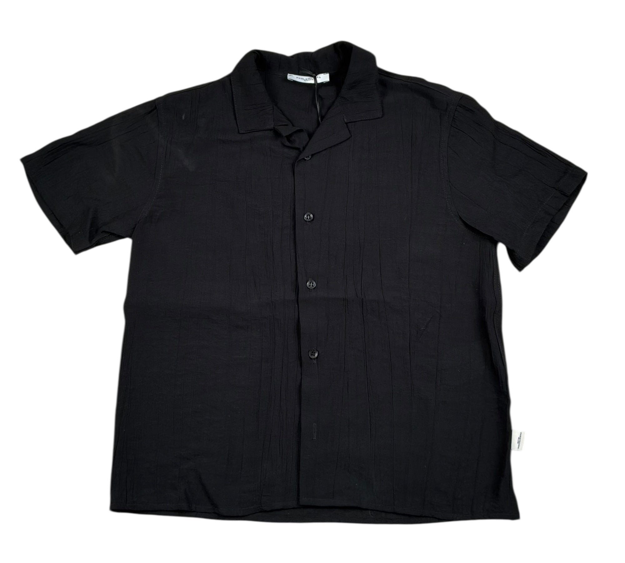 Paolo Pecora Camicia Mezza Manica Tinta Unita per Bambino PP4357 NERO PAOLO PECORA 