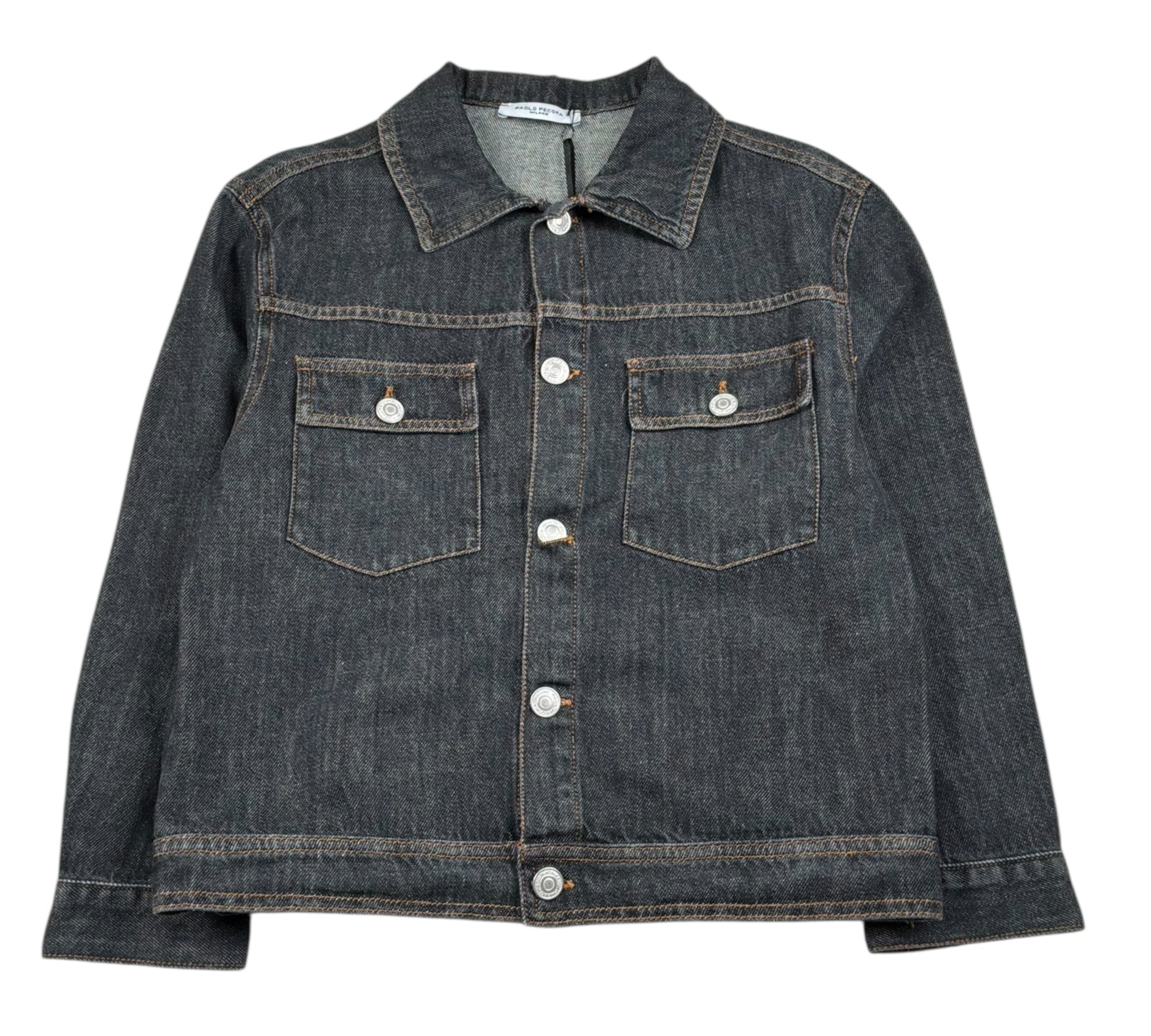 Paolo Pecora Giubbino In Denim Tinta Unita per Bambino PP4372 NERO PAOLO PECORA 