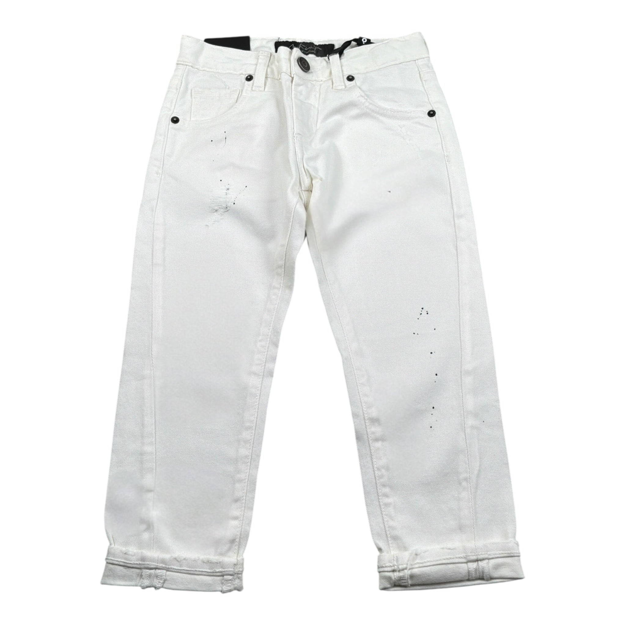 Patriot Pantalone tinta unita con Strappi Bianco per Bambino PB04 BIANCO PATRIOT 