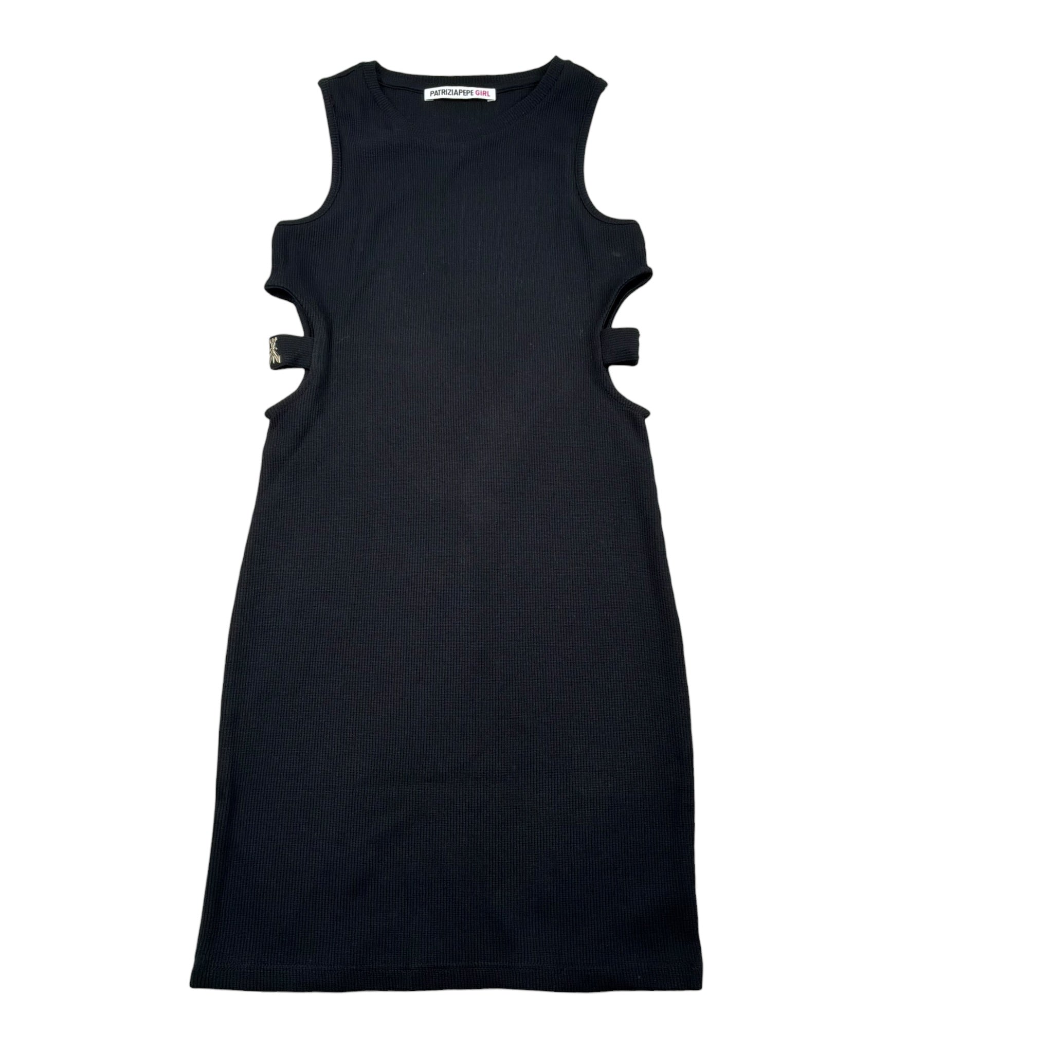 Patrizia Pepe Abito Giromanica Tinta Unita per Bambina 7A0544 NERO PATRIZIA PEPE 