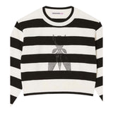 Patrizia Pepe Maglia Bicolore con Fantasia A Righe per Bambina 7K0048 BIANCO/NERO PATRIZIA PEPE 