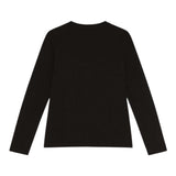 Patrizia Pepe Shirt Girocollo Tinta Unita con Brillantini per Bambina 7M0752 NERO PATRIZIA PEPE 