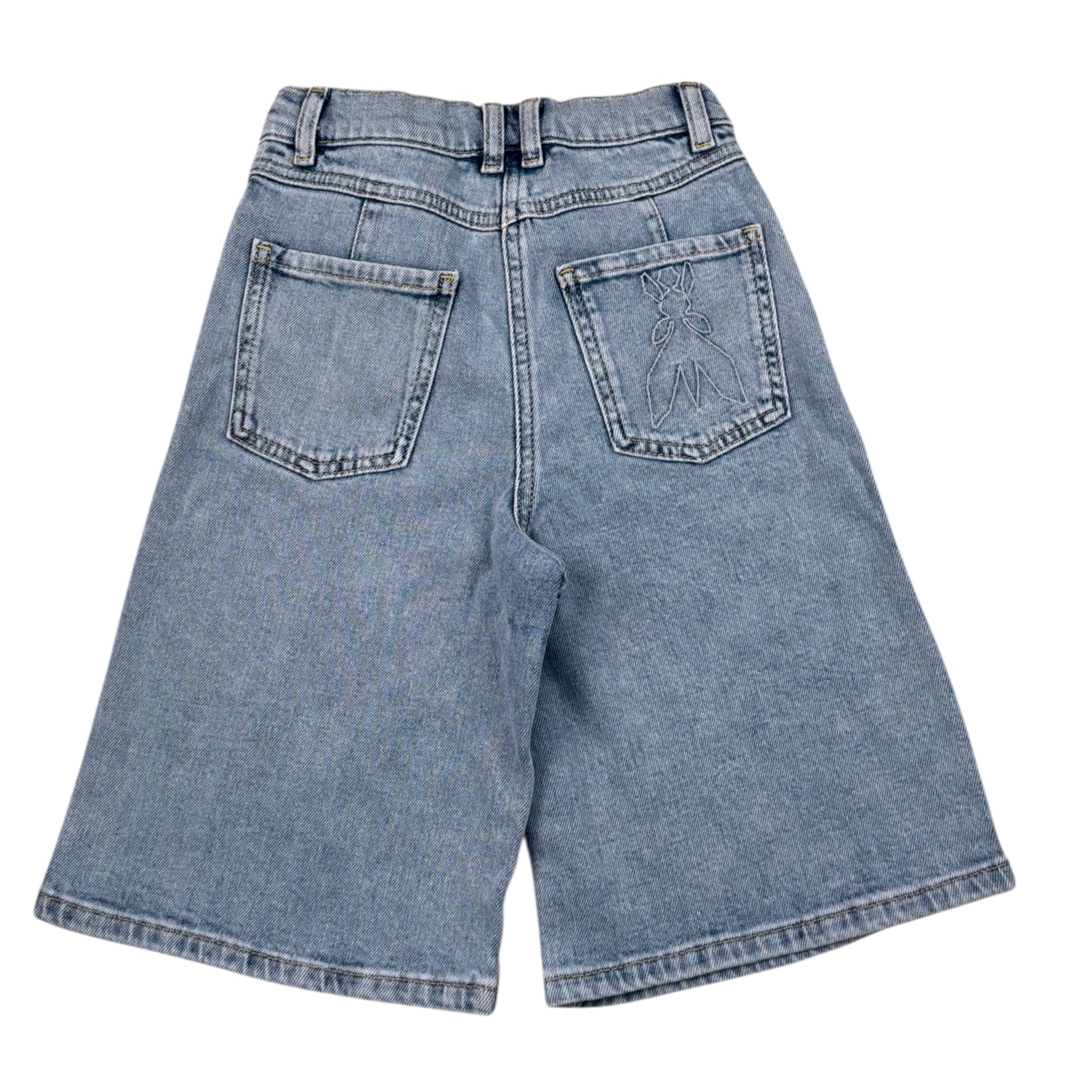 Patrizia Pepe Bermuda In Denim Tinta Unita con Tasche per Bambina 7P0380X AZZURRO PATRIZIA PEPE 