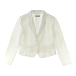 Patrizia Pepe Giacca Tinta Unita Modello Crop per Bambina 7S0277X BIANCO PATRIZIA PEPE 