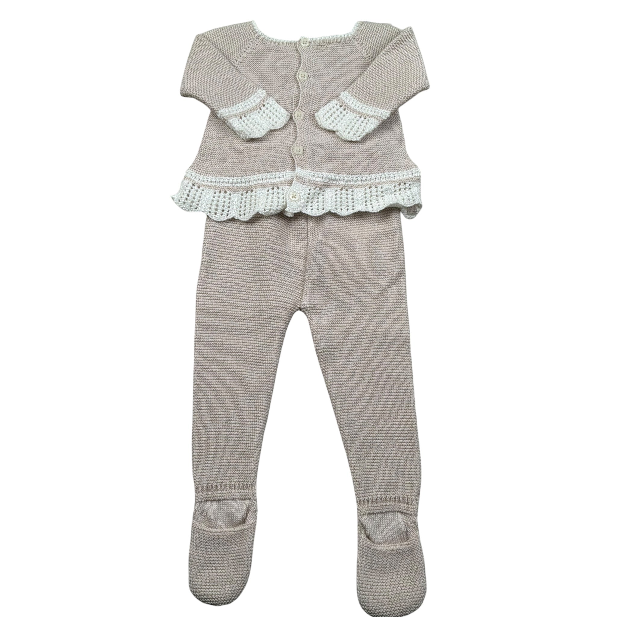 Paz Rodriguez Completo 2 Pezzi Maglia-Ghettina Tinta Unita per Neonata 00342369 BIEGE PAZ RODRIGUEZ 