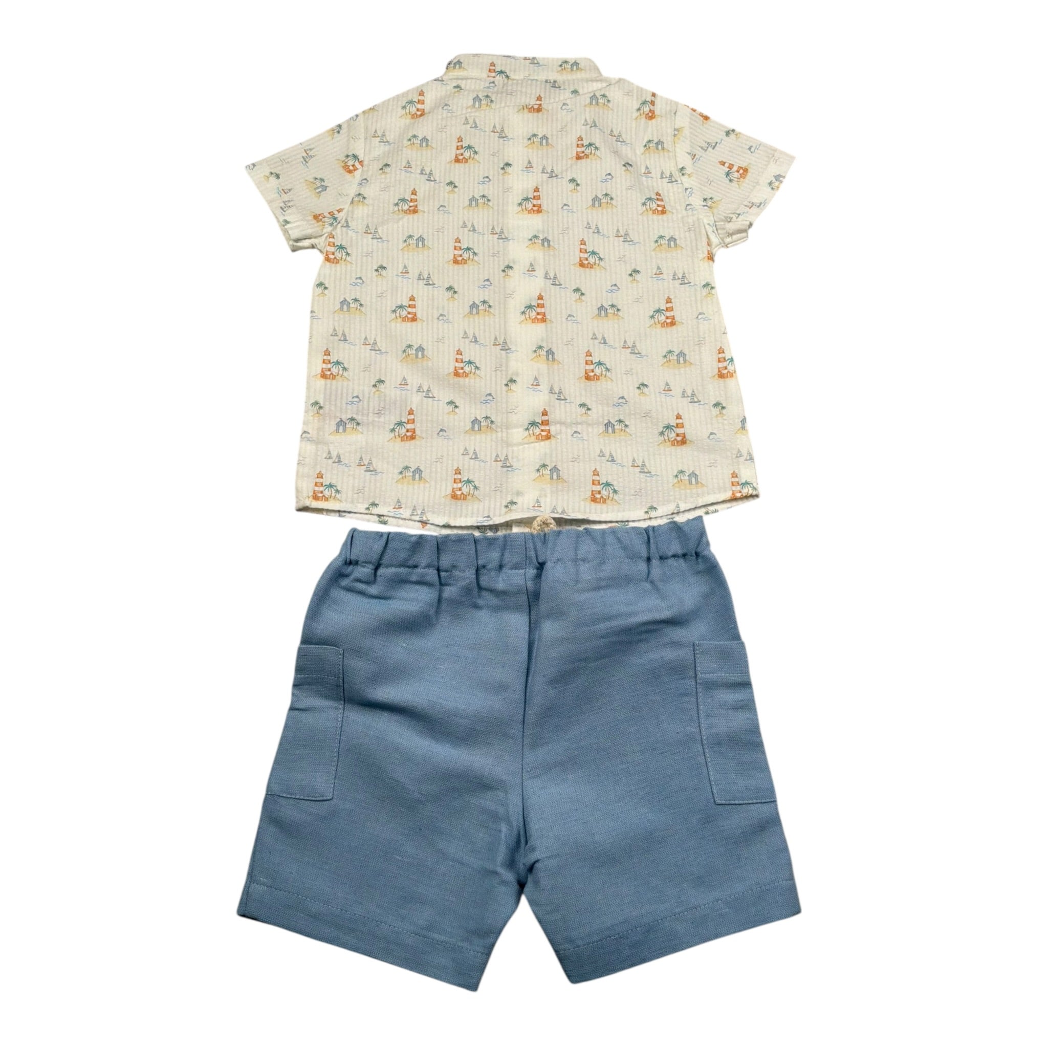 Paz Rodriguez Completo 2 Pezzi Camicia-Bermuda per Bambino 006151526J BIANCO PAZ RODRIGUEZ 