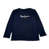 Pepe Feamo Shirt Girocollo Tinta Unita con Stampa per Bambino PB503993 BLU PEPE JEANS 