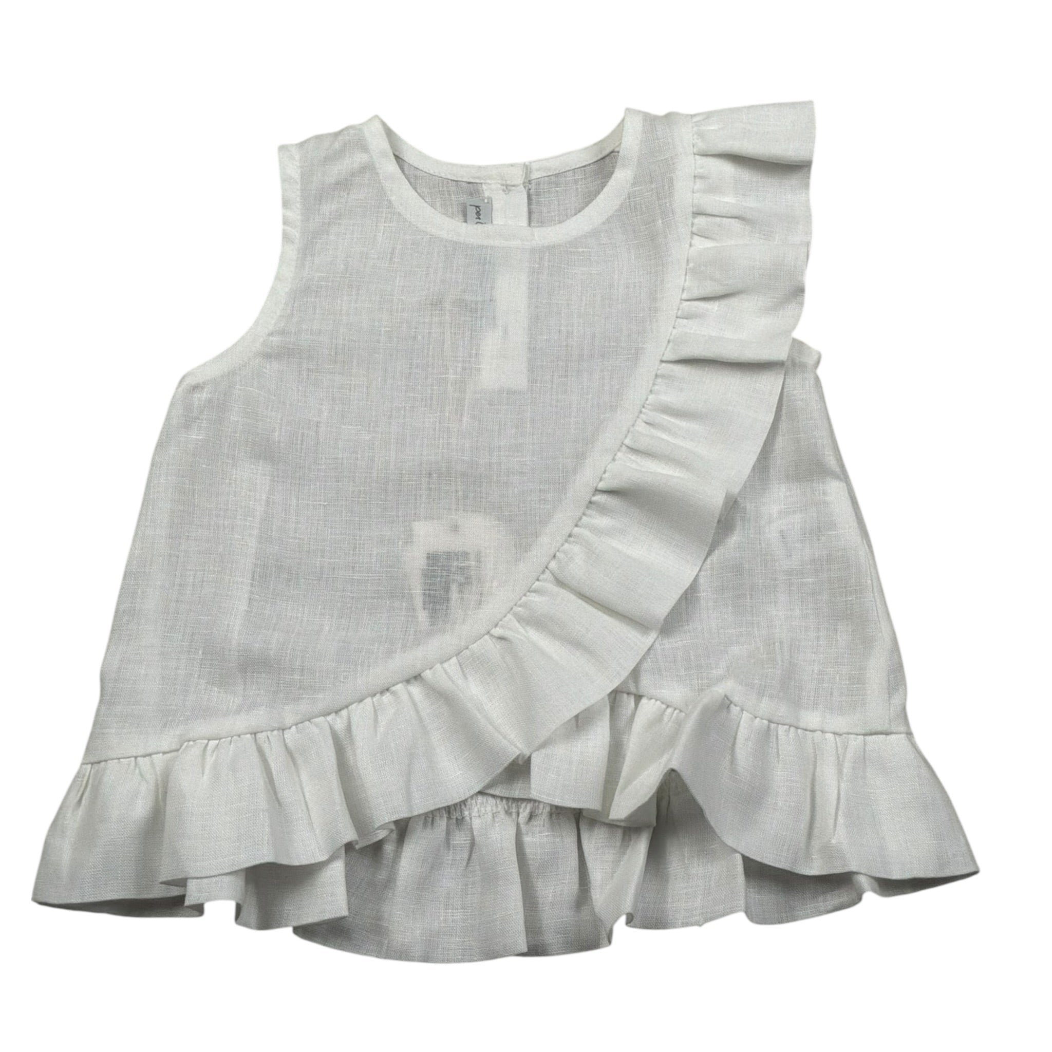 Per Te Top Giromanica tinta unita Bianco per Bambina 33981 BIANCO PER TE 