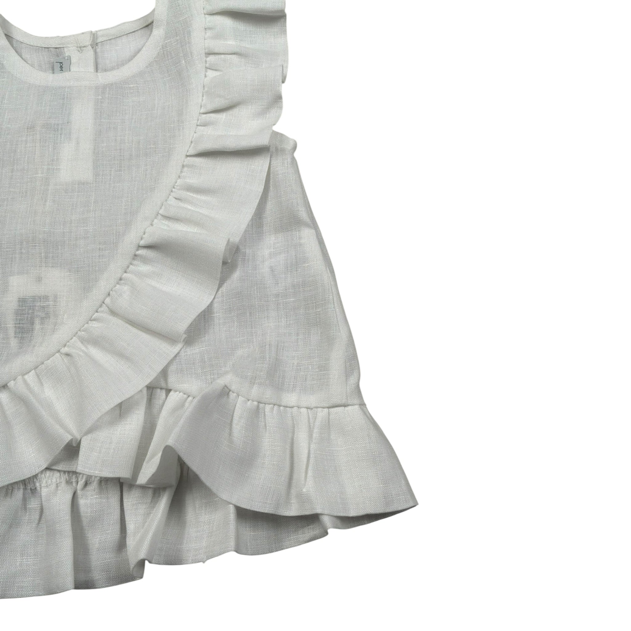 Per Te Top Giromanica tinta unita Bianco per Neonata 33981N BIANCO PER TE 