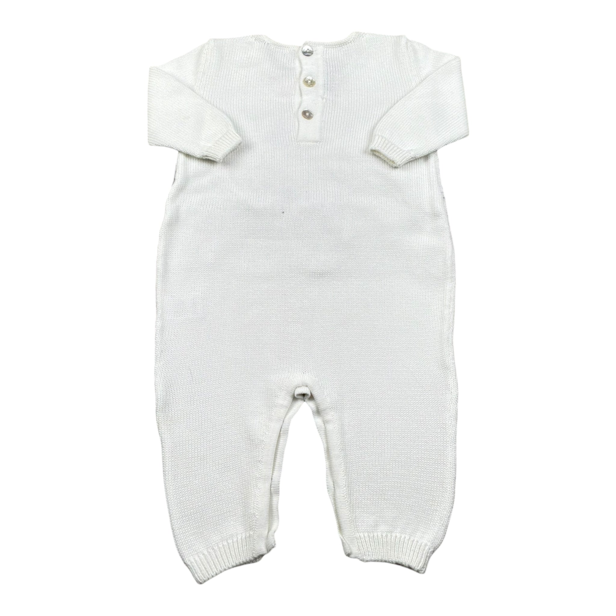 Per Te Tutina Tinta Unita con Balze In Contrasto per Neonata 53110 BIANCO PER TE 