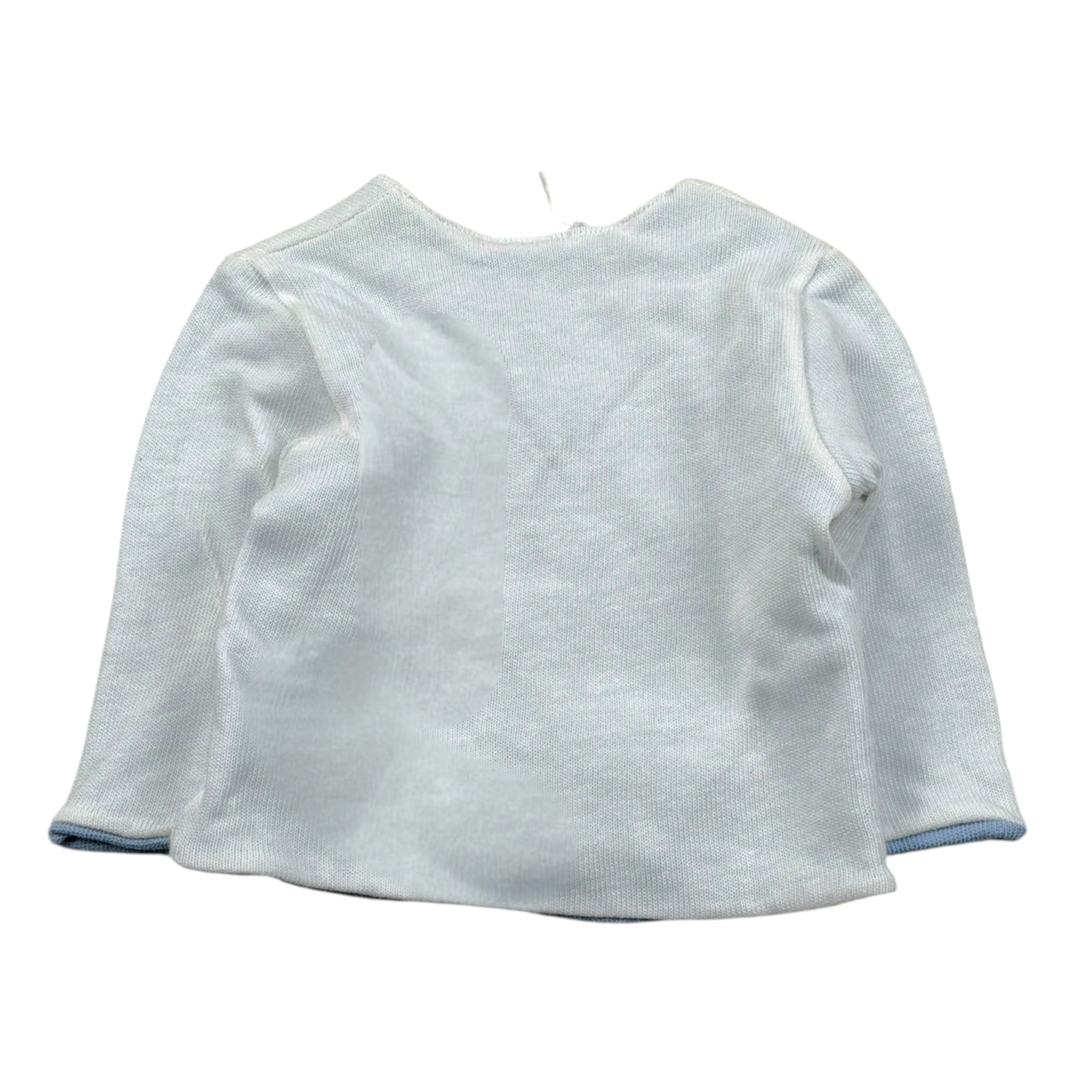 Petit Bateau Cardigan tinta unita Azzurro per Neonato 431802116 AZZURRO PETIT BATEAU 