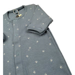 Petit Bateau Tutina tinta unita con Stampa Blu per Neonato A09GX BLU PETIT BATEAU 