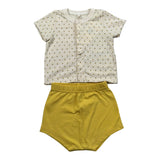 Petit Bateau Completo 2 Pezzi T-Shirt-Coulotte Beige per Neonato A09JB BEIGE PETIT BATEAU 