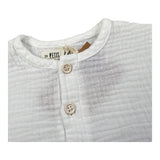 Petit Indi T-Shirt Tinta Unita con Bottoni per Neonato AA25B2814 BIANCO PETIT INDI 