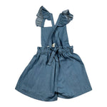 Petit Indi Tuta In Denim Tinta Unita per Neonata SS25BK5137X BLU PETIT INDI 