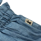Petit Indi Tuta In Denim Tinta Unita per Neonata SS25BK5137X BLU PETIT INDI 