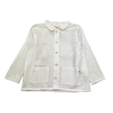 Petit Indi Camicia Tinta Unita Manica Lunga per Bambino SS25BK6840 BIANCO PETIT INDI 