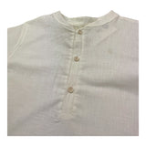 Petit Indi camiciaMezza Manica Girocollo Tinta Unita  per Bambino SS25BK7120 BIANCO PETIT INDI 