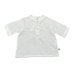Petit Indi camiciaMezza Manica Girocollo Tinta Unita  per Neonato SS25BK7120XN BIANCO PETIT INDI 