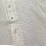Petit Indi Camicia Mezza Manica Tinta Unita per Bambino SS25BK7314 BIANCO PETIT INDI 