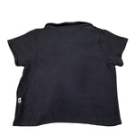 Petit Indi Camicia Mezza Manica Tinta Unita per Neonato SS25BK7326X GRIGIO PETIT INDI 