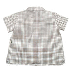Petit Indi Camicia Tinta Unita con Fantasia A Quadri per Bambino SS25BK7427X BIANCO PETIT INDI 