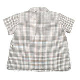 Petit Indi Camicia Tinta Unita con Fantasia A Quadri per Bambino SS25BK7427X BIANCO PETIT INDI 