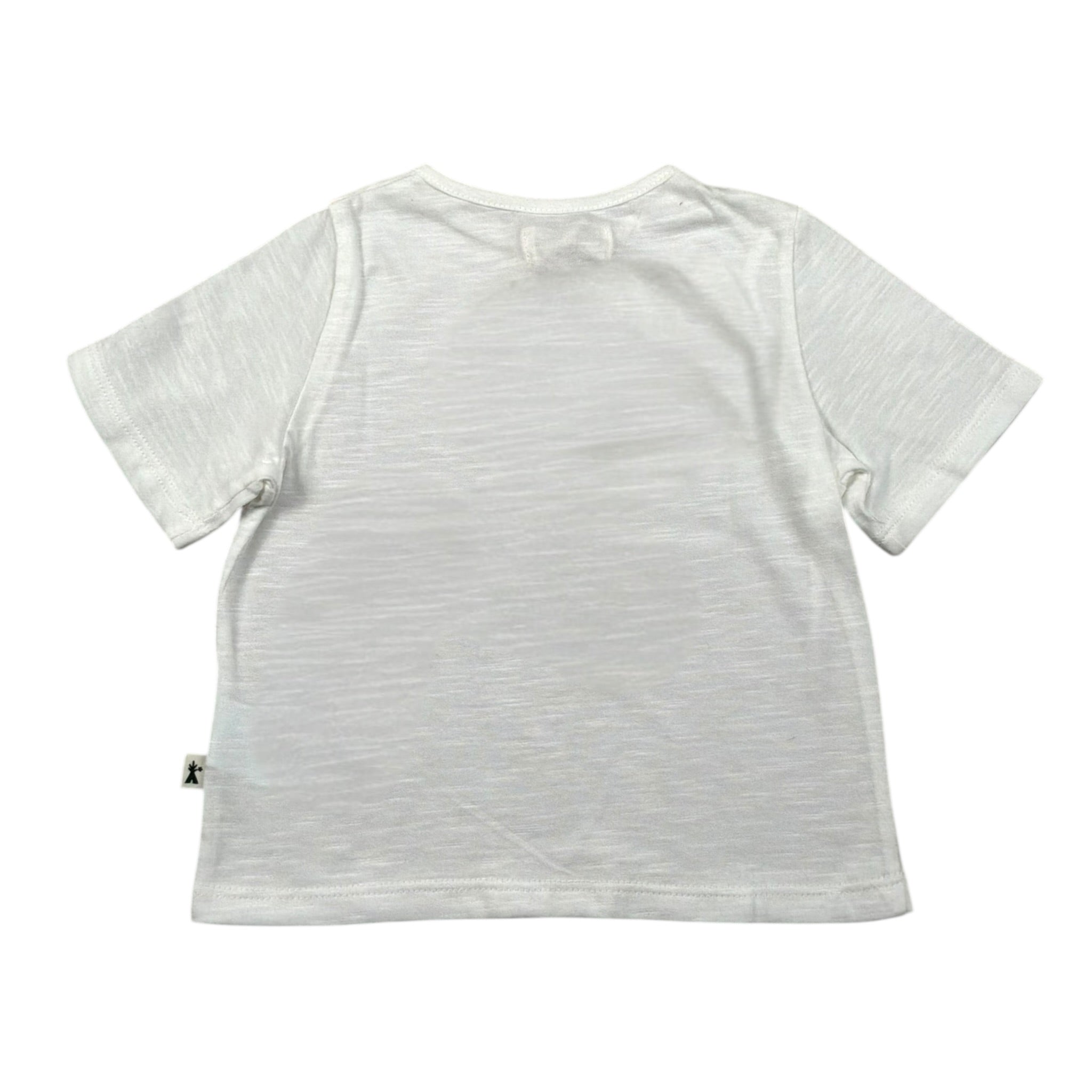 Petit Indi T-Shirt Girocollo Tinta Unita per Neonato SS25BK7617N BIANCO PETIT INDI 