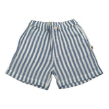 Petit Indi Bermuda Fantasia A Righe Bicolore per Neonato SS25BK7938N AZZURRO PETIT INDI 